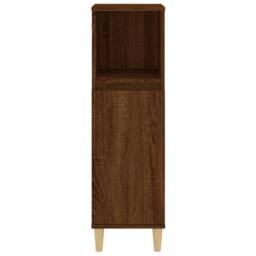 Berkfield Home Bathroom Cabinet Brown Oak 30x30x100 cm Engineered Wood - Size: 30 x 30 x 100 cm - thumbnail 7