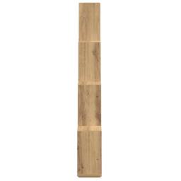 Berkfield Home Wall Cube Shelf Artisan Oak 90x15x119.5 cm Engineered Wood in Brown - thumbnail 5