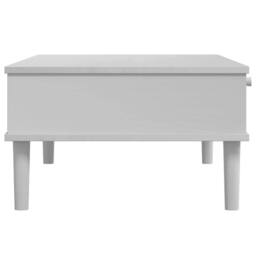 Berkfield Home Coffee Table SENJA Rattan Look White 100x55x33 cm Solid Wood - Size: 100 x 55 x 33 cm - thumbnail 7
