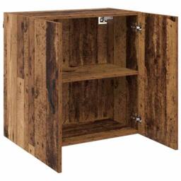 Berkfield Home Wall Cabinet Old wood 60 x 31 x 60 cm Engineered wood in Brown - thumbnail 5