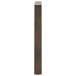 Berkfield Home Dining Table Legs V-Shape 3 pcs Natural Steel 80x(72-73.3) cm Steel in Brown - thumbnail 6