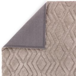 The Rug Shop UK Beige Modern Shaggy Easy to clean Hand Made Geometric Area Rug - Size: 160 cm x 230 cm - thumbnail 5