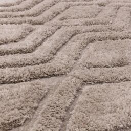 The Rug Shop UK Beige Modern Shaggy Easy to clean Hand Made Geometric Area Rug - Size: 160 cm x 230 cm - thumbnail 2