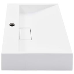 Berkfield Home Wash Basin 50x38x13 cm Mineral Cast/Marble Cast White - Size: 50 x 38 x 13 cm - thumbnail 5