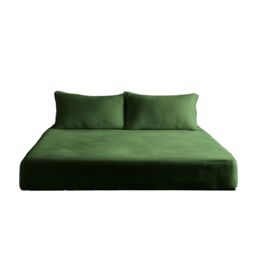 Snug City Teddy Fitted Sheet 30cm Extra Deep Soft Cuddly Soft Touch Bedding in Green - Size: Double - thumbnail 2