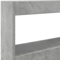 Berkfield Home Headboard Cabinet with LED Concrete Grey 120x17x102 cm - Size: 120 x 17 x 102 cm - thumbnail 9