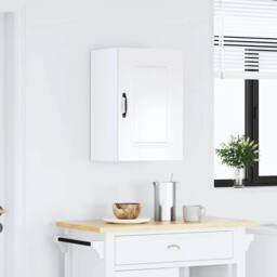 Berkfield Home Kitchen Wall Cabinet Kalmar High Gloss White Engineered Wood - thumbnail 1