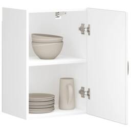 Berkfield Home Kitchen Wall Cabinet Kalmar High Gloss White Engineered Wood - thumbnail 4
