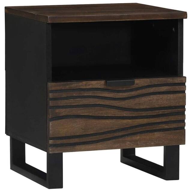 Berkfield Home Elegant Bedside Cabinets 2 pcs 40 x 33 x 46 cm Solid Wood Mango in Brown - image 1