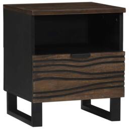 Berkfield Home Elegant Bedside Cabinets 2 pcs 40 x 33 x 46 cm Solid Wood Mango in Brown - thumbnail 1
