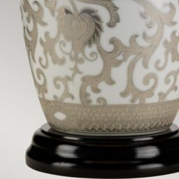 Netlighting Silverthistle 1 Light Table Lamp White Silver Finish E27 - thumbnail 3