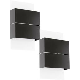 Loops 2 PACK IP44 Outdoor Wall Light White & Anthracite Zinc Steel 2.5W LED