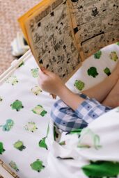 Wee Blue Bell 'Ribbit ' Duvet Cover Set in Green - Size: Single - thumbnail 4
