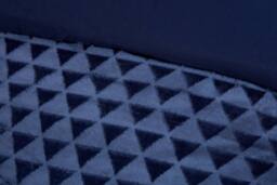Rapport Home Diamond Cut Teddy Polyester Fleece Duvet Cover Set with Pillowcase in Navy - Size: Double - thumbnail 2