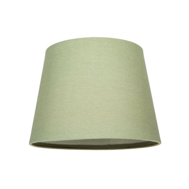 Happy Homewares Traditional Linen Fabric Drum Shade for Pendant & Lampshade in Olive - Size: 10 inches - image 1
