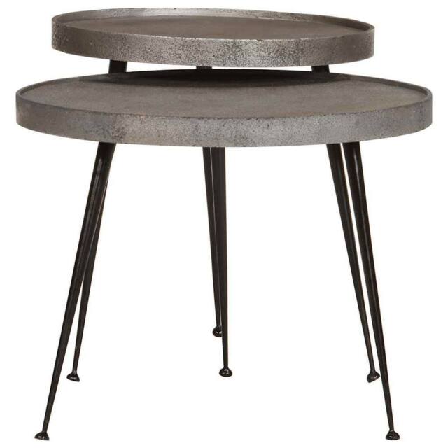 Berkfield Home Coffee Table 2 pcs Silver Engineered Wood - image 1