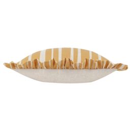 Furn Carmon Stripe Ruffle Cushion in Yellow - Size: 40 cm x 60 cm - thumbnail 4