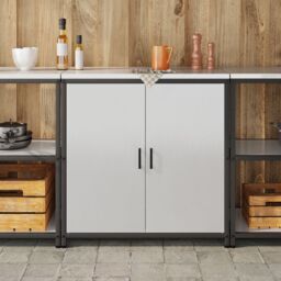 Berkfield Home Kitchen Storage Cabinet with Shelf with Storage with Door Silver Stainless steel - thumbnail 4