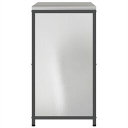 Berkfield Home Kitchen Storage Cabinet with Shelf with Storage with Door Silver Stainless steel - thumbnail 7