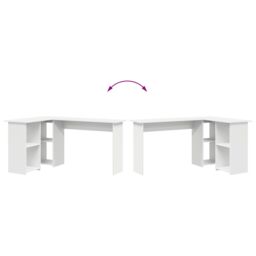Berkfield Home White Computer Desk White Engineered wood Medium Computer Desk - thumbnail 8