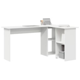 Berkfield Home White Computer Desk White Engineered wood Medium Computer Desk - thumbnail 3