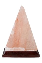 Orsina Hand-Carved Pyramid Salt Rock Lamp, Natural Himalayan Salt Lamp, Rock Salt Light With Wooden Base For Decor in Orange - thumbnail 7