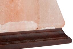 Orsina Hand-Carved Pyramid Salt Rock Lamp, Natural Himalayan Salt Lamp, Rock Salt Light With Wooden Base For Decor in Orange - thumbnail 5