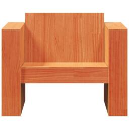 Berkfield Home Garden Sofa Wax Brown 79x60x62 cm Solid Wood Pine - Size: 79 x 60 x 62 cm - thumbnail 4