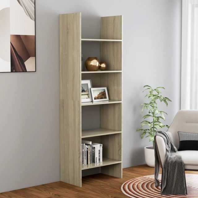 Berkfield Home Book Cabinet Sonoma Oak 60x35x180 cm Engineered Wood in Brown - Size: 60 x 35 x 180 cm - image 1