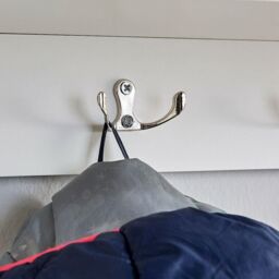 Home Source Polar Coat Hook Storage Shelf Unit in White - thumbnail 5