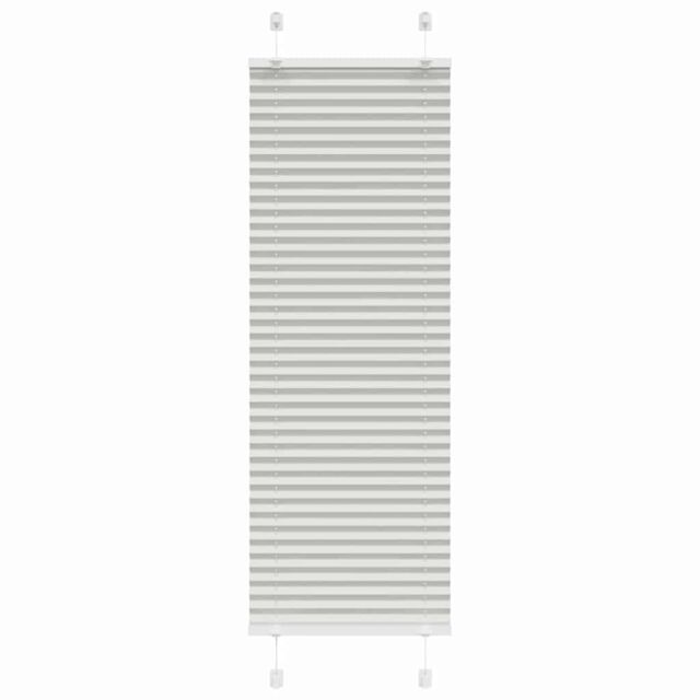 Berkfield Home Pleated Blind Light Grey 40x150 cm Fabric Width 39.4 cm Polyester - image 1