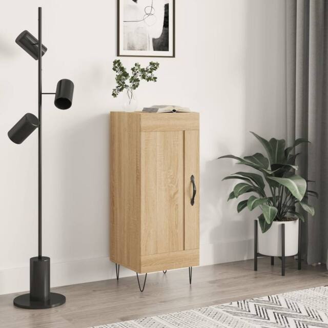 Berkfield Home Sideboard Sonoma Oak 34.5x34x90 cm Engineered Wood in Natural - image 1