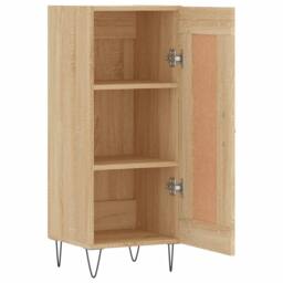 Berkfield Home Sideboard Sonoma Oak 34.5x34x90 cm Engineered Wood in Natural - thumbnail 6
