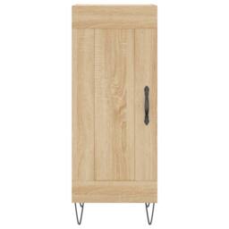 Berkfield Home Sideboard Sonoma Oak 34.5x34x90 cm Engineered Wood in Natural - thumbnail 5