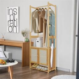 KORVIXA 168cm Tall Kitchen Bathroom Cabinet Home Storage Cupboard Organiser in Natural - Size: 100 cm - thumbnail 5