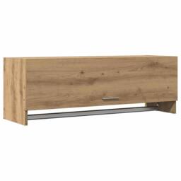 Berkfield Home Wardrobe Artisan Oak 100x32.5x35 cm Engineered Wood in Brown - thumbnail 3