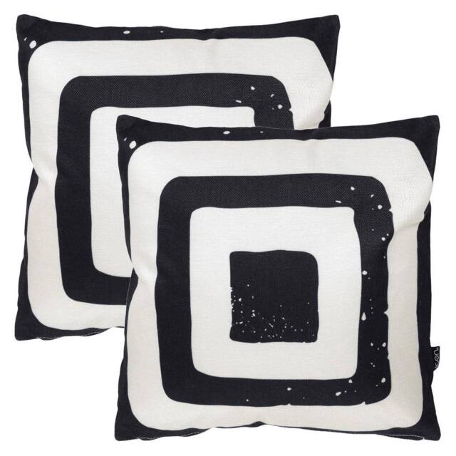 icon 2 Pack Cushion 43x43 Kyoto Fabric, Target Mono in Black - image 1
