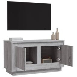 Berkfield Home TV Cabinet Grey Sonoma 80x35x45 cm Engineered Wood - Size: 80 x 35 x 45 cm - thumbnail 5