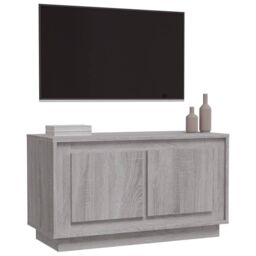 Berkfield Home TV Cabinet Grey Sonoma 80x35x45 cm Engineered Wood - Size: 80 x 35 x 45 cm - thumbnail 4
