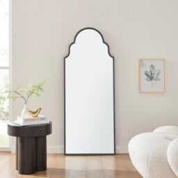 FurnitureboxUK Hima Metal Framed Moroccan Arch Glam Wall Mirror in Black