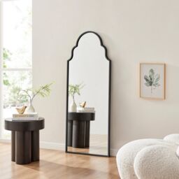 FurnitureboxUK Hima Metal Framed Moroccan Arch Glam Wall Mirror in Black - thumbnail 2