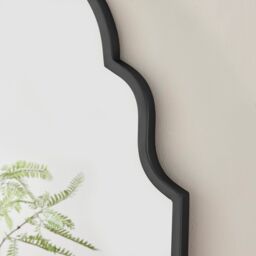 FurnitureboxUK Hima Metal Framed Moroccan Arch Glam Wall Mirror in Black - thumbnail 3