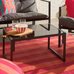 OHS Miami 4PC Table Chair Set Outdoor Metal Frame Garden Patio Furniture in Grey - thumbnail 2