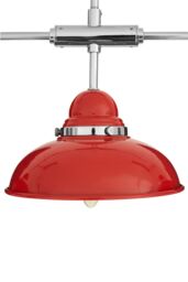Orsina Hot Pink Finish Chrome 3 Light Pendant, Decorative Pendant Light For Entryways, Hanging Lamp For Dining Room in Red - thumbnail 2