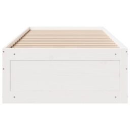 Berkfield Home Bed Frame without Mattress with Drawers White 75x190 cm Small Single Solid Wood Pine - thumbnail 4