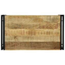 Berkfield Home Coffee Table 90x50x38 cm Solid Rough Wood Mango in Brown - Size: 90 x 50 x 38 cm - thumbnail 5