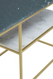 Orsina Marble & Gold Frame Console Table, Assorted Marble Top With Geometric Gold Frame, Console Table - thumbnail 5