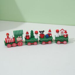 Leaper Christmas Wooden Train Home Decoration Ornament in Green