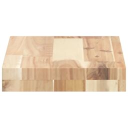 Berkfield Home Floating Shelves 2 pcs 60x20x4 cm Untreated Solid Wood Acacia in Brown - Size: 60 x 20 x 4 cm - thumbnail 5