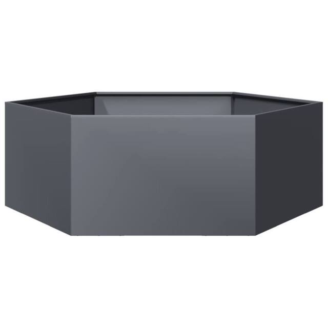 Berkfield Home Garden Planter Anthracite Hexagon 138x120x45 cm Steel in Dark Grey - Size: 138 x 120 x 45 cm - image 1